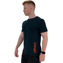 Camiseta Tradicional Masculina MXD Conceito Estampa Lateral Hardcore Laranja