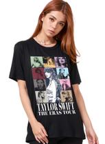 Camiseta Tradicional Preta Taylor Swift Eras Tour 2023