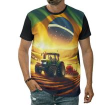 Camiseta Trator Na Zona Rural Bandeira Brasil Agro Verde Camiseta Trator Na Zona Rural Bandeira Brasil Agro Verde