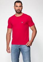 Camiseta Triângulo Emborrachado Guess Vermelho