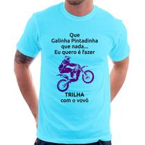 Camiseta Trilha com o vovô (moto rosa) - Foca na Moda