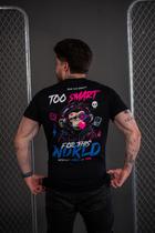 Camiseta Trinity Too Smart c/ Pedraria - Preto