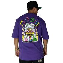 Camiseta Trip Side Oversized Crazy Science Roxo