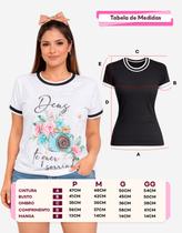 Camiseta Tshirt Blusa Feminina Estilosa Casual Gola Redonda