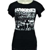 Camiseta Tshirt Blusinha Baby Look Feminina Gatos Ramones