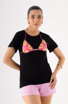 Camiseta Tshirt Feminina Biquini Cortininha