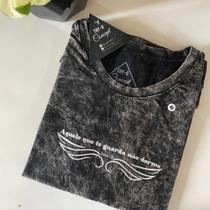 Camiseta Tshirt Feminina Preta Marmorizado Aquele que