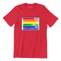 Camiseta Tshirt LGBT Unissex Plus Size Todos São Bem Vindos Aqui Camiseta Tshirt LGBT Unissex Plus Size Todos São Bem Vindos Aqui