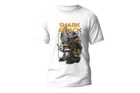 Camiseta Tubarão Branca Camiseta Tubarão Branca