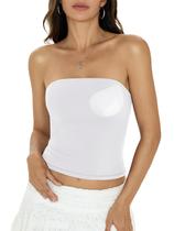 Camiseta tubular feminina EasyGala acolchoada com forro duplo, moda 2026
