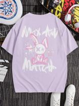 Camiseta Tumbrl Old School Estampa Coelho Grafite Skate Streetwear Mix Match Blusa Oversized Unissex Camiseta Tumbrl Old School Estampa Coelho Grafite Skate Streetwear Mix Match Blusa Oversized Unissex