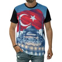 Camiseta Turquia Bandeira País Mesquita Istambul Oriente Camiseta Turquia Bandeira País Mesquita Istambul Oriente