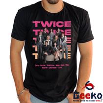 Camiseta Twice 100% Algodão K-pop Once Banda Colorida Geeko