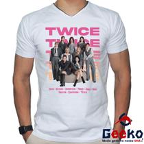 Camiseta Twice 100% Algodão K-pop Once Banda Colorida Geeko