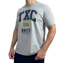 Camiseta Txc Brand Masculina Original Cinza Mescla