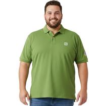 Camiseta Txc Masculina Gola Polo Plus Size Bordada Relevo
