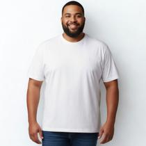 Camiseta Txc Plus Size Branco Bordado No Peito Camiseta Txc Plus Size Branco Bordado No Peito