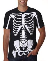 Camiseta uideazone de manga curta 3D Skeleton Skull Print para homens Camiseta uideazone de manga curta 3D Skeleton Skull Print para homens