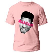 Camiseta Um Maluco no Pedaço Will Smith Fresh Prince 6 Rosa Camiseta Um Maluco no Pedaço Will Smith Fresh Prince 6 Rosa