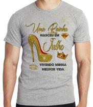 Camiseta Uma rainha nasceu Blusa criança infantil juvenil adulto camisa tamanhos