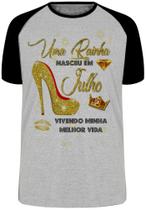 Camiseta Uma rainha nasceu Blusa Plus Size extra grande adulto ou infantil