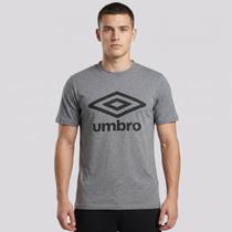 Camiseta Umbro Essential Logo Cinza Mescla