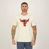 Camiseta Under Armour Project Rock Brahma Bull Off White