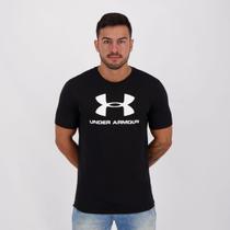 Camiseta Under Armour Sportstyle Left Chest Preta e Branca