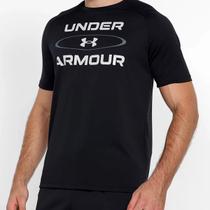 Camiseta Under Armour Tech 2.0 Wm Gp Ss Brz Masculina - Preto e Cinza