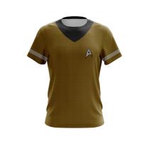 Camiseta Uniforme Dry Capitão Kirk Star Trek