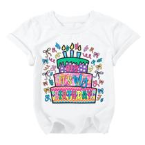 Camiseta UNIQUEONE Birthday Girl 2-15 Anos C-White