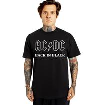 Camiseta Unisex ACDC Black to Black linha premium algodão