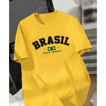 Camiseta Unisex Brasil Copa do Mundo 2026 Camisa 100% Algodão Premium Primavera Verão