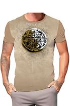 Camiseta Unisex São Bento Cruz Catolica Bege Viscolycra