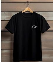 Camiseta Unissex 100 Algodão 30.1 Estampa Planeta Saturno Envio Imediato Blusa