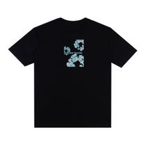 Camiseta Unissex 100% Algodão Manga Curta Fio 30.1 Camisa Oversized Basic Streetwear Estampada Mosaic Denim - Restriced