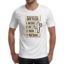 Camiseta Unissex 4 passos para ser feliz