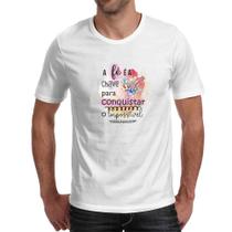 Camiseta Unissex A fe e a chave Camiseta Unissex A fe e a chave