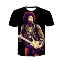 Camiseta Unissex Adulto E Infantil 3D De Cantor De Rock Punk Casual Com Guitarra Elétrica Hip Hop