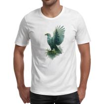 Camiseta Unissex Aguia e Floresta dupla exposicao