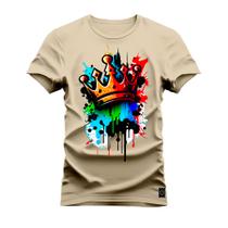 Camiseta Unissex Algodão 100% Algodão Coroa The Colors