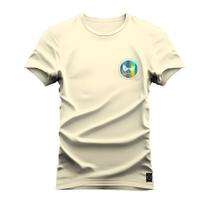 Camiseta Unissex Algodão 100% Algodão Mascara Brilhante Peito