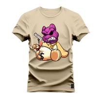 Camiseta Unissex Algodão 100% Algodão Urso Pose