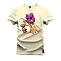 Camiseta Unissex Algodão 100% Algodão Urso Pose