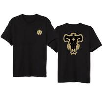 Camiseta Unissex Algodão Anime Touros Negros Black Clover