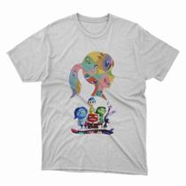 Camiseta Unissex Algodão Divertidamente Todos Sentimentos Linha Premium