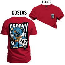 Camiseta Unissex Algodão Estampada Grooky Frente Costas