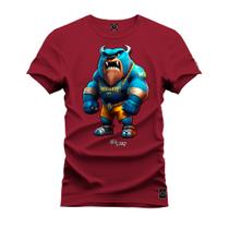 Camiseta Unissex Algodão Estampada Premium Confortável Urso Garras