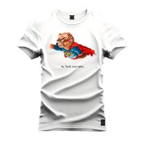 Camiseta Unissex Algodão Estampada Premium Confortável Urso Man