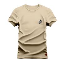 Camiseta Unissex Algodão Gola Redonda Confortável Touro Peito